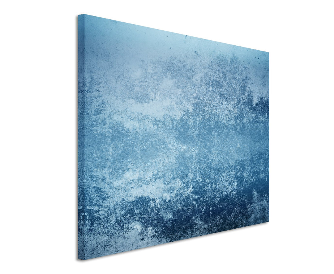 Sinus Art 120x80cm Wandbild – Farbe Blau Petrol - Leinwandbild auf Keilrahmen in Bester Qualität - A