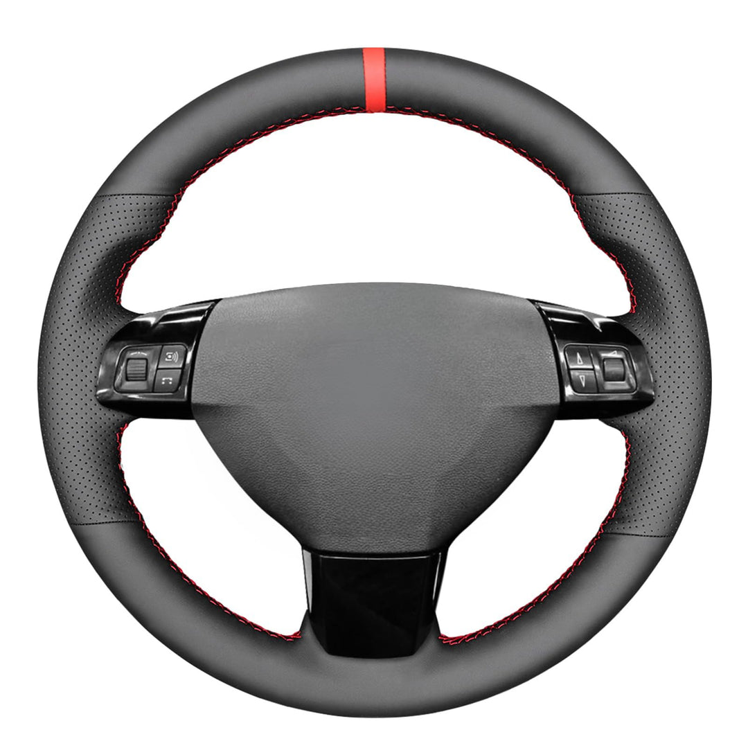 MEWANT Hand DIY Atmungsaktiv Schwarz Mikrofaser Leder Auto Lenkradbezug für Opel Astra (H) 2004-2009