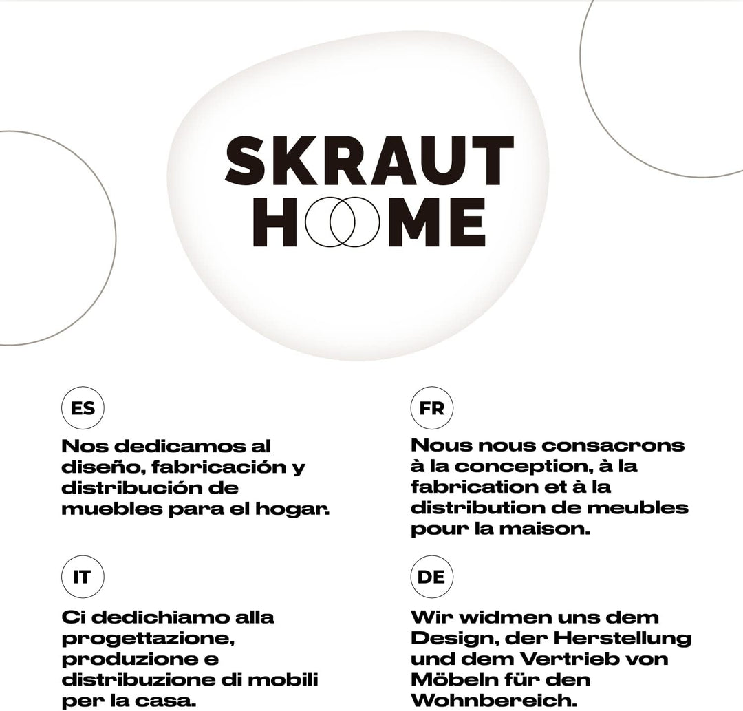 Skraut Home – Couchtisch – 45 x 92 x 50 cm – Niedriger Tisch, ideal für Wohnzimmer oder Esszimmer –