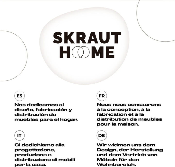 Skraut Home – Couchtisch – 45 x 92 x 50 cm – Niedriger Tisch, ideal für Wohnzimmer oder Esszimmer –