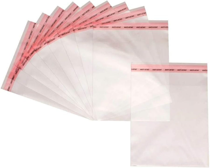 Netuno 500 Flachbeutel Hochglanz 20x30 cm mit Klappe 3cm Peel &amp; Seal PP Tütchen selbstklebend Plasti