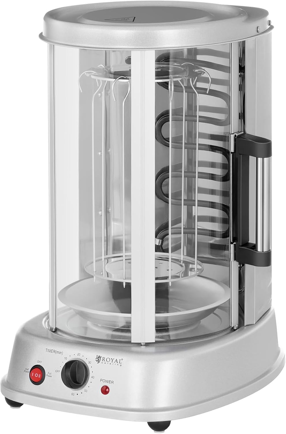 Royal Catering Vertikalgrill Dönergrill Hänchengrill RCGV-1400 (21 L, 4-in-1, Leistung: 1.500 W, bis