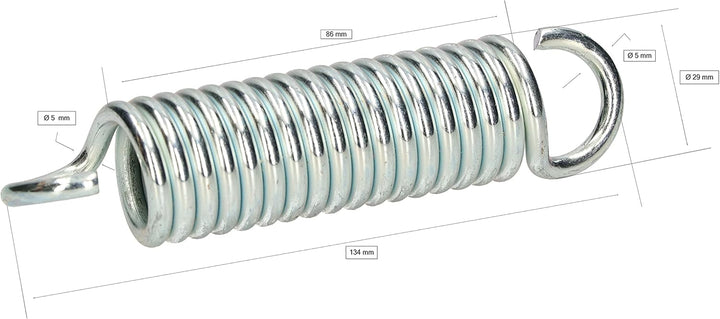 KOTARBAU® 2er Set Schwingfeder für Schaukel Hängesessel Hängematte 5 mm 18 Windungen Verzinkt, 5 mm