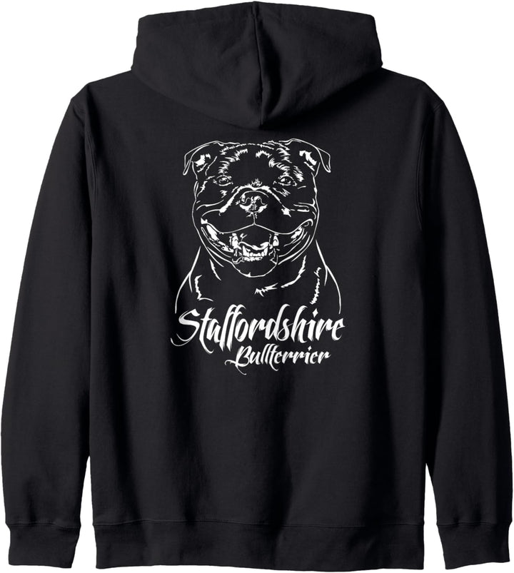 Staffordshire Bullterrier Hund Hunderasse Portrait Hunde Kapuzenjacke