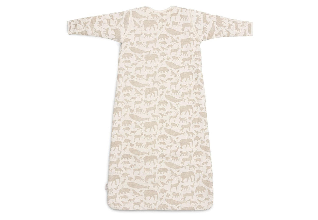 Jollein Baby Boys, Baby Girls, Unisex Baby abnehmbare Ärmel 90cm Schlafsack, Nougat, Animals