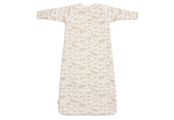 Jollein Baby Boys, Baby Girls, Unisex Baby abnehmbare Ärmel 90cm Schlafsack, Nougat, Animals