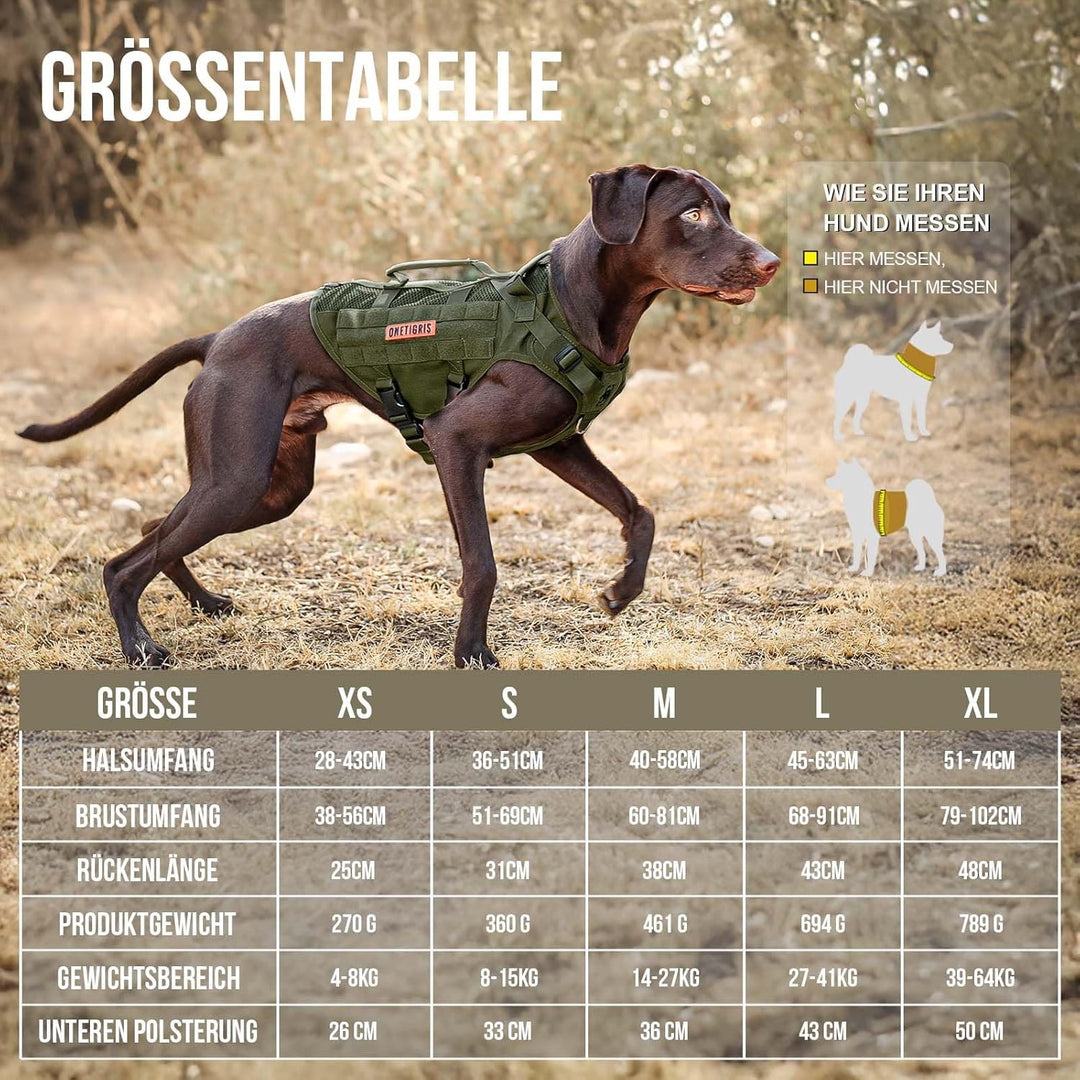 OneTigris No-Pull Hundegeschirr, AIRE MESH Einstellbar Sicherheitsgeschirr Ultra Atmungsaktiv für Gr