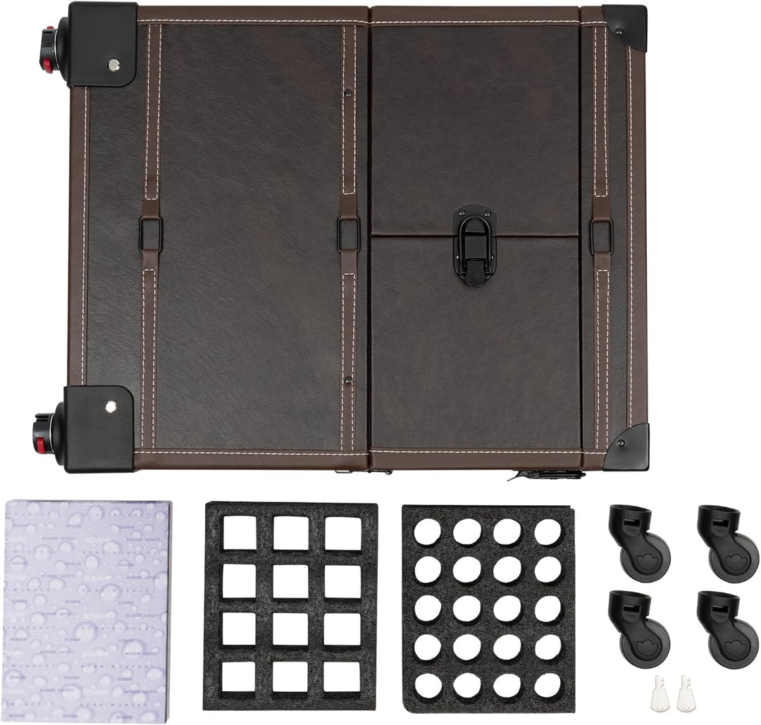 Professioneller Makeup-Koffer auf Rollen – Kosmetik-Trolley mit Herausnehmbaren Fächern, Wasserabwei