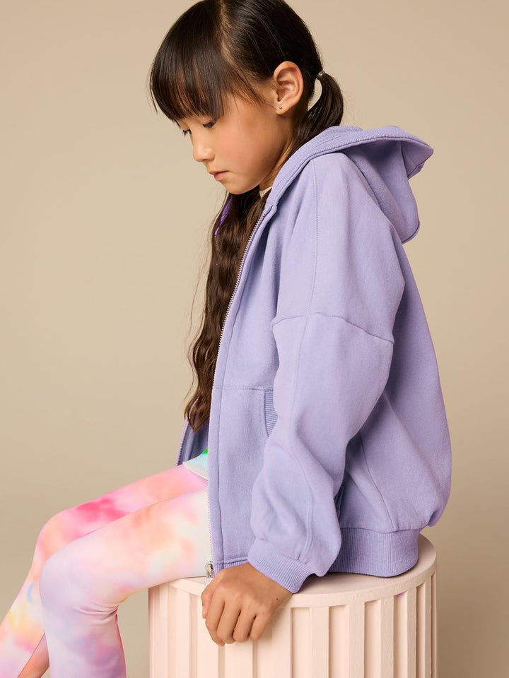 NEXT Mädchen Standard Kapuzenjacke mit durchgehendem Reissverschluss 116 Dusky Purple, 116 Dusky Pur