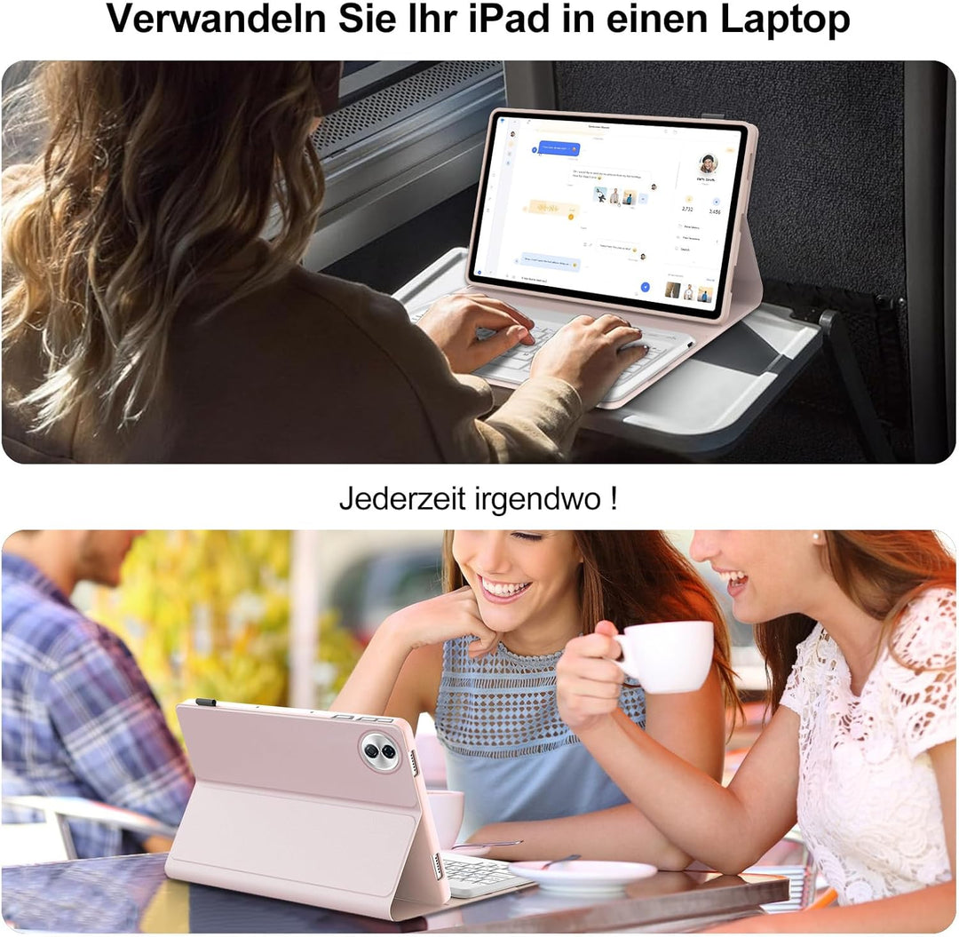 FOGARI Tastatur Hülle für Honor Pad 10 12.1 Zoll 2025 Con Magnetisch Abnehmbarer Tastatur und Soft T