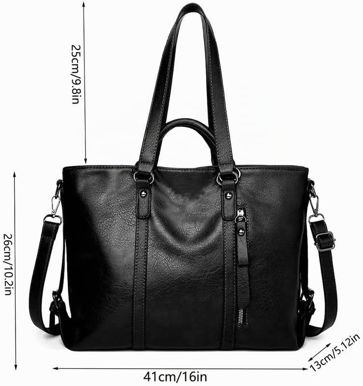 Coolives Damentasche Damen Henkeltasche mit Schultergurt aus PU-Leder Vintage Handtasche Retro Tasch