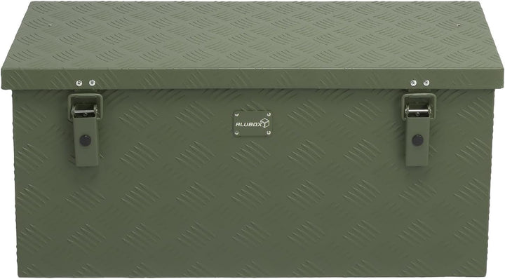 alubox Werkzeugkiste Riffelblech olive ABX-RL91G Aluminium 1,5mm Werkzeugkiste leicht und robust 91