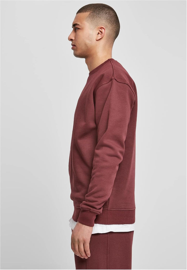 Urban Classics Herren Sweatshirt Crewneck Fleece-Sweatshirt, lässiges Sweatshirt für Männer, Loose F