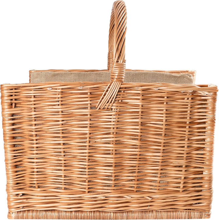Creative Home Gross Kaminkorb Holzkorb Kaminholzkorb Rattan | 50 x 34 x 50 cm | Aufbewahrung Rechtec
