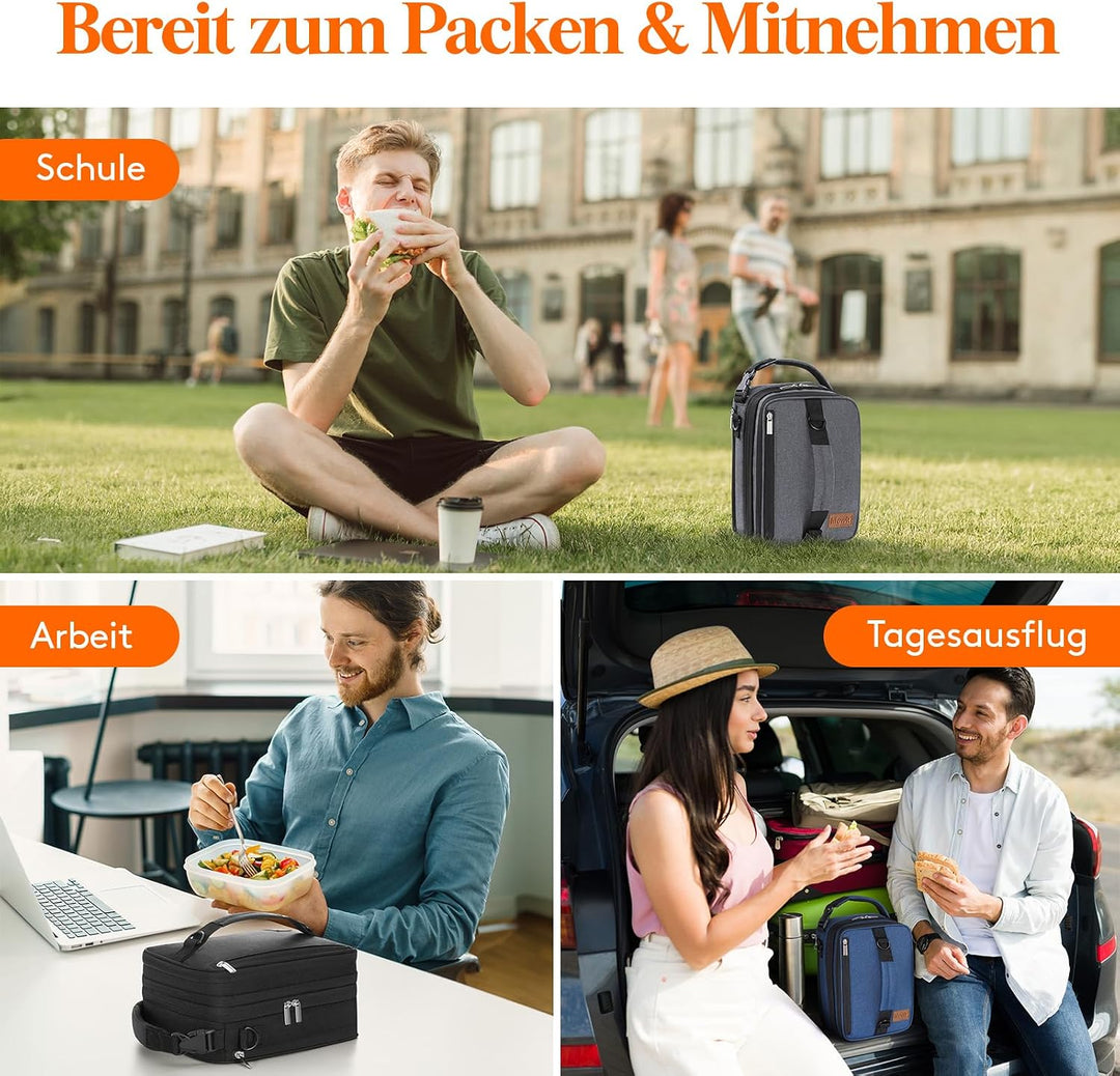 Lifewit Erweiterbare Lunchtasche 8,2L, Kühltasche Klein, Lunch Bag 8.2L Blau, 8.2L Blau