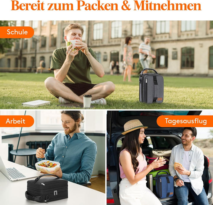 Lifewit Erweiterbare Lunchtasche 8,2L, Kühltasche Klein, Lunch Bag 8.2L Blau, 8.2L Blau