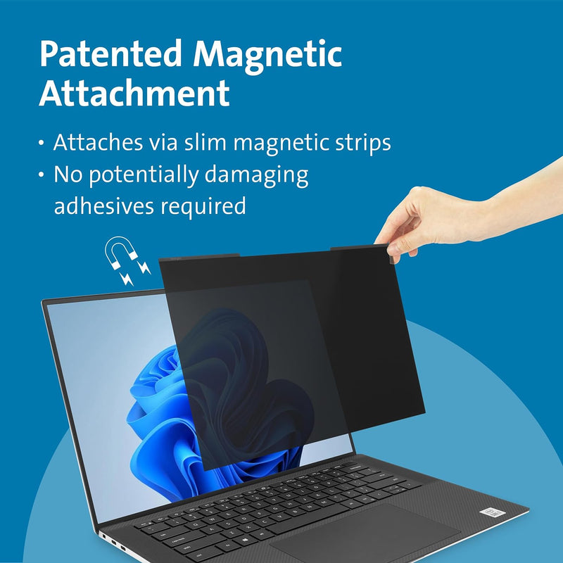 Kensington MagPro™ Magnetischer Blickschutzfilter für Laptops 14 Zoll, 16:10, Magnetische Schutzfoli