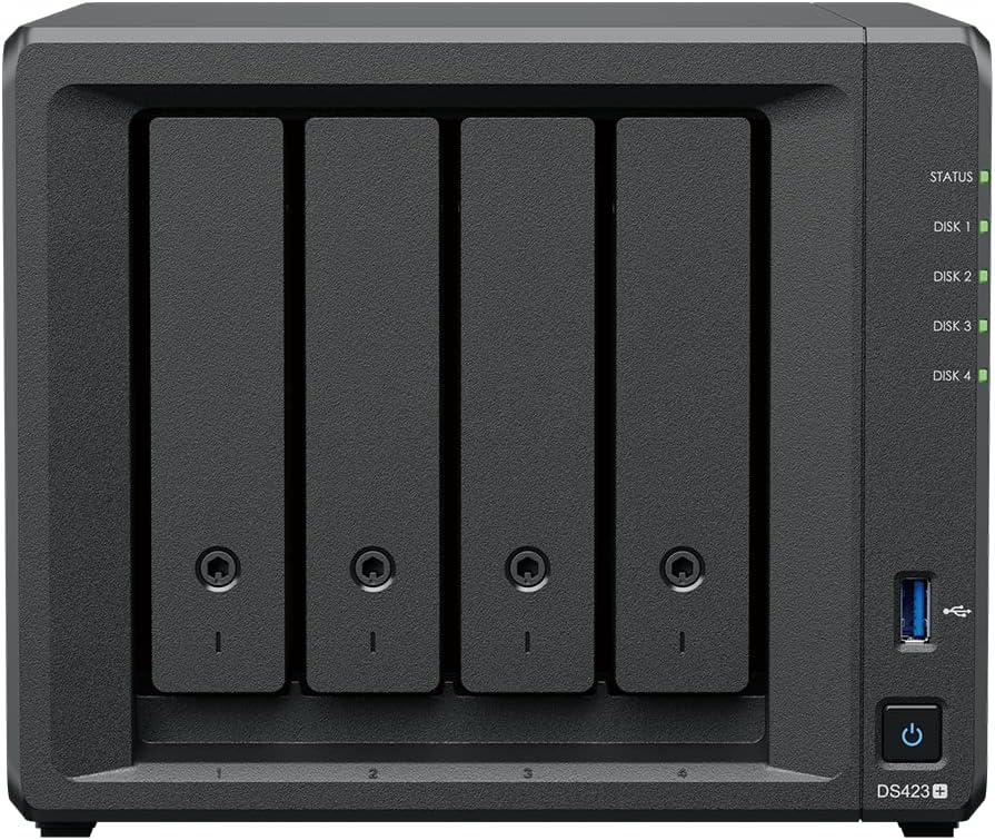 Synology DS423+ 4-Bay Diskstation NAS (Intel Celeron J4125 4-Core 2GB Ram 2xRJ-45 1GbE LAN-Port) 32T