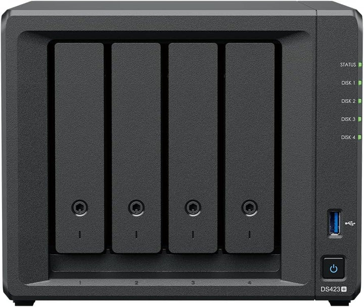 Synology DS423+ 4-Bay Diskstation NAS (Intel Celeron J4125 4-Core 2GB Ram 2xRJ-45 1GbE LAN-Port) 16T