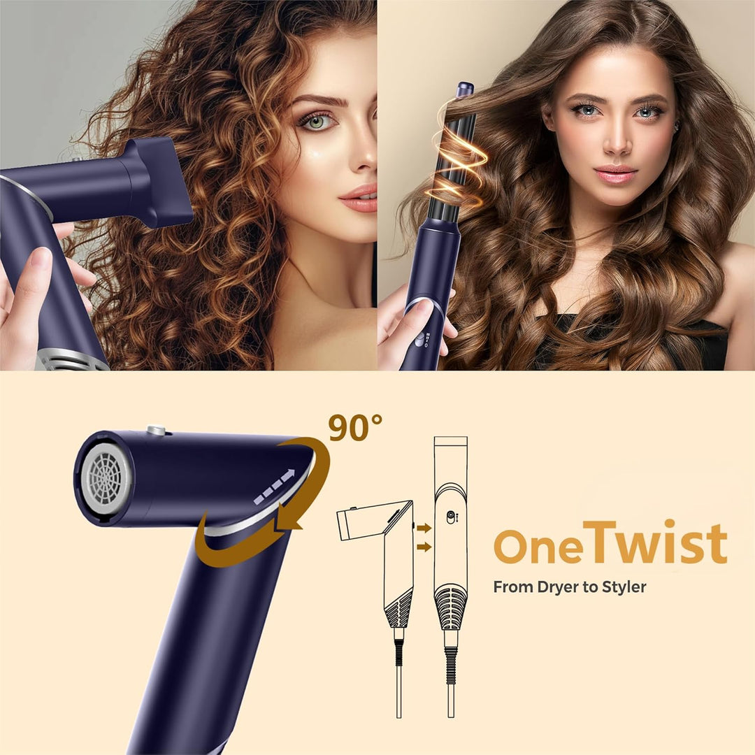 UKLISS Airstyler 5 in 1 Hairstyler Luft-Lockenstab Ionen Haartrockner Warmluftbürste Multistyler 5 i