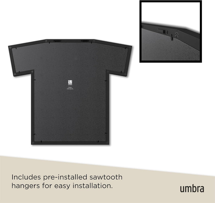 Umbra T-Frame Trikotrahmen - Bilderrahmen für T-Shirts und Fussballtrikots für Erwachsene bis Grösse