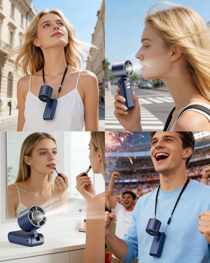 【2026 Neu】 Tragbarer Handventilator 3-in-1, 16000 RPM Super Turbo Ventilator, 5000mAh Akku aufladbar