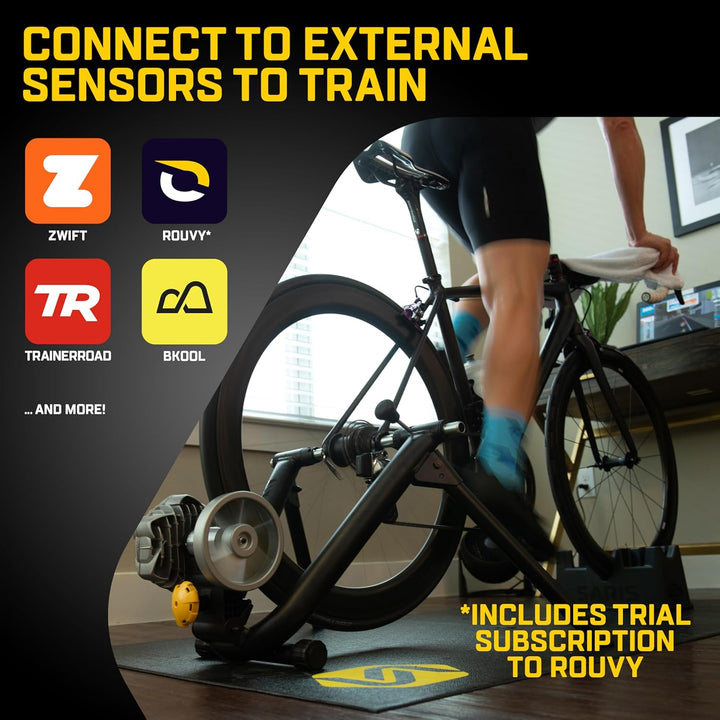 Saris Fluid2 Indoor Bike Trainer, Smart Equipped Option, Fits Road and Mountain Bikes, Compatible wi