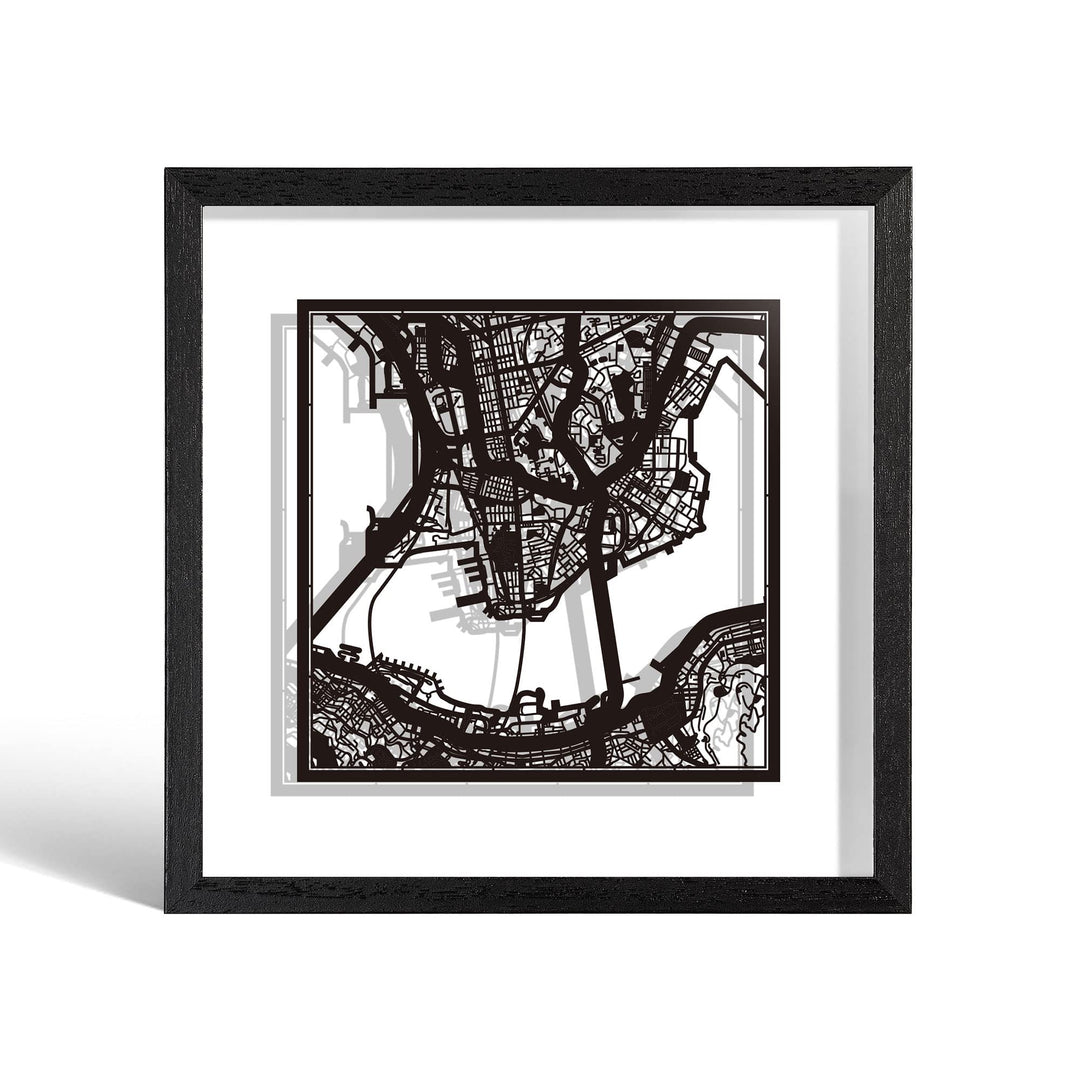 O3 DESIGN STUDIO - Marco de Papel para mapas, 22,8 x 22,8 cm, en Caja de Regalo, Fondo, autocambiant