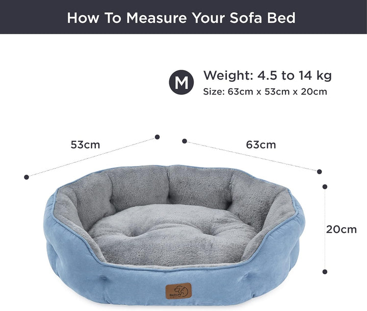 BEDSURE Katzenbett waschbar Katzen Bettchen - 63x53x20cm Katzen Bett mit Zweiseitig Innenkissen Katz