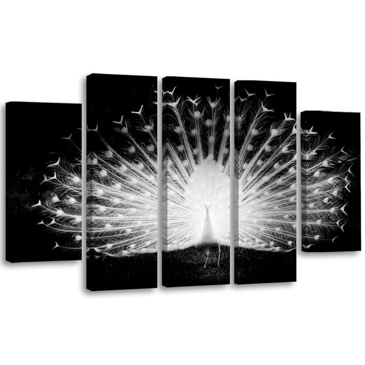Feeby. Leinwandbild - 5 Teile - Bilder, Wand Bild, Wandbilder, Kunstdruck XXL, 5-Teilig, Typ B, 200x