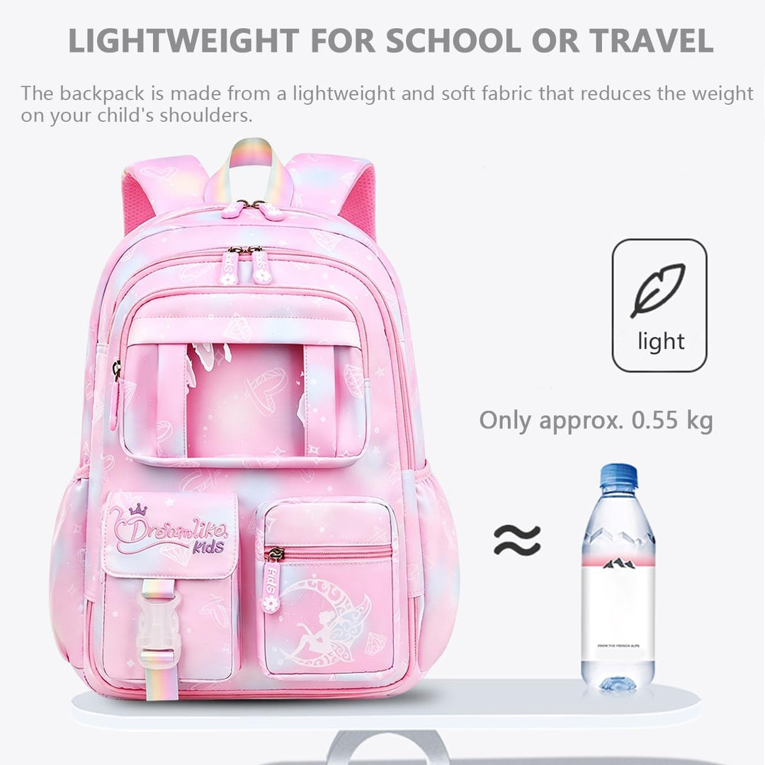 Schulrucksack für Mädchen, Kinder Grundschultaschen Leichte Rucksäcke Kinder Schulranzen Büchertasch