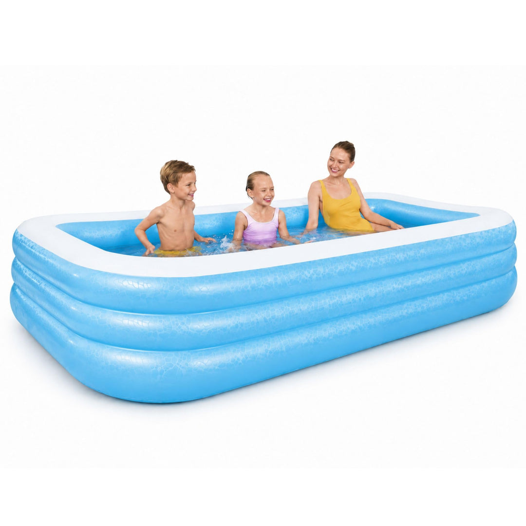 Bestway Family Pool Deluxe, aufblasbares Kinder-Planschbecken 305 x 183 x 56 cm, 305 x 183 x 56 cm