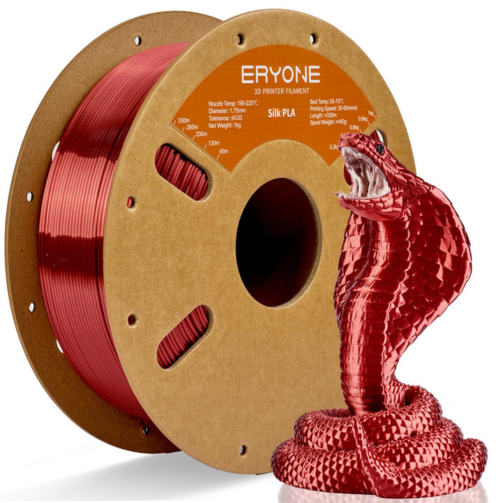ERYONE Seiden PLA Filament 1.75mm, PLA Seiden Filament für 3D Drucker, 1.75mm +/- 0,03 mm, 1kg /Spul
