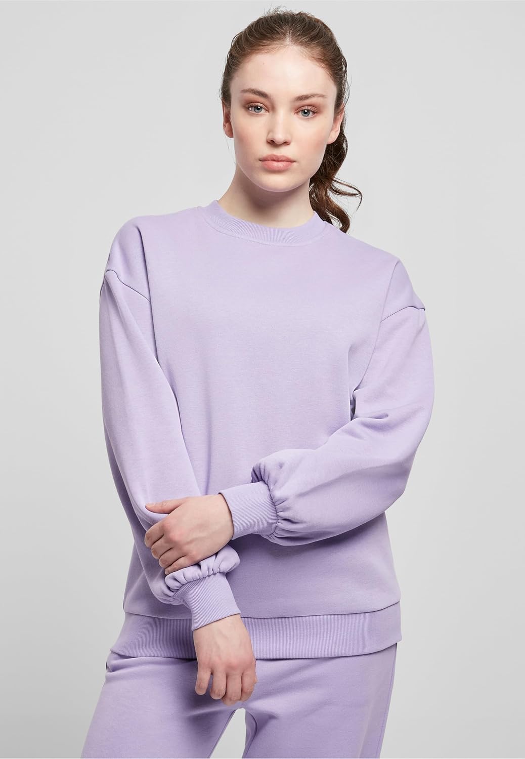 Urban Classics Damen Oversized Sweatshirt aus Bio-Baumwolle, Crew Neck Pullover aus Organic Cotton,