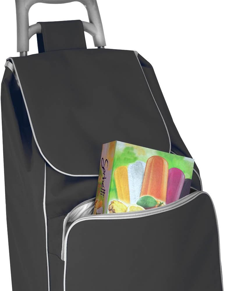 METALTEX CARRO COMPRA 4R. Bolsa FRIGO 'Aloe' Negro, Detailed in The Description, schwarz, Zentimeter