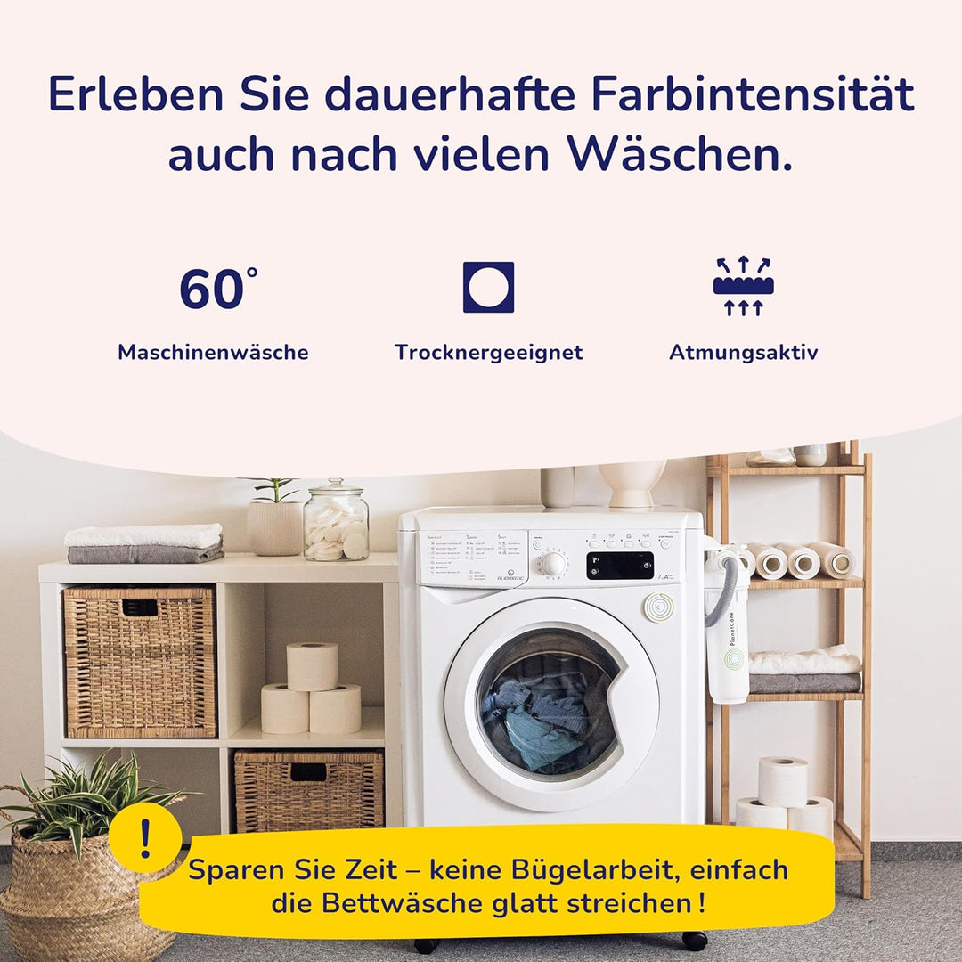 Träumschön Renforce Bettwäsche 155x220 cm Rosa - Blumenmuster Bettwäsche 155x220 - Blumen Bettwäsche