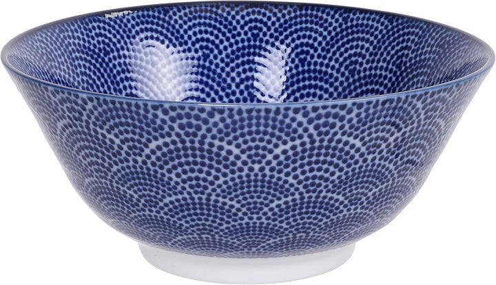 TOKYO design studio Nippon Blue 2-er Schalen-Set blau-weiss, Ø 15 cm, ca. 500 ml, asiatisches Porzel
