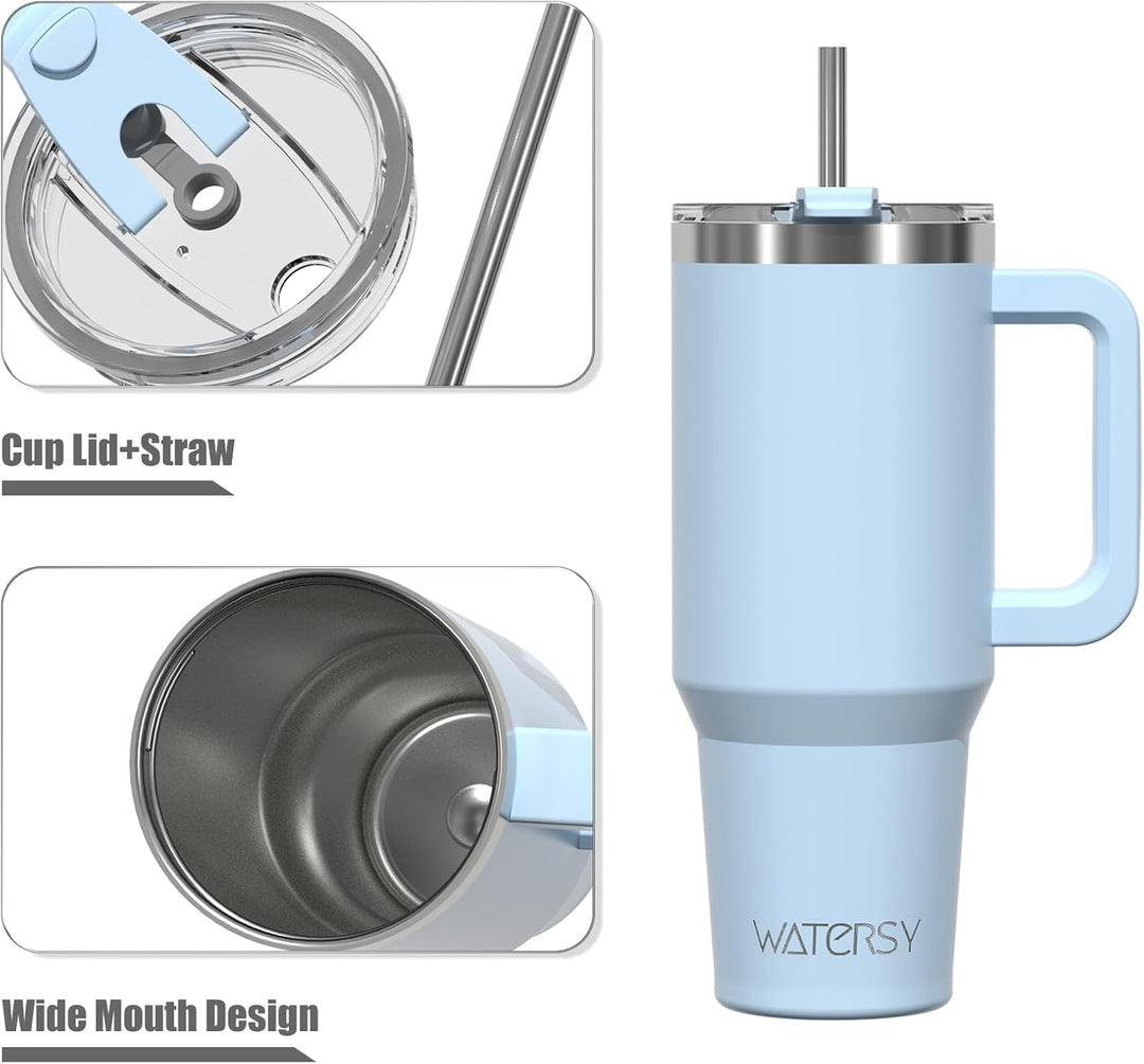 WATERSY 30oz Kaffeebecher to Go Thermobecher Doppelwandiger Edelstahl Vakuum Auslaufsicher Trinkbech