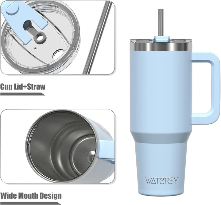 WATERSY 30oz Kaffeebecher to Go Thermobecher Doppelwandiger Edelstahl Vakuum Auslaufsicher Trinkbech