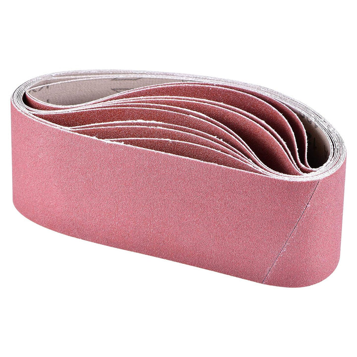 30 Stück Schleifbänder 75x533 mm, je 5 Stück x Körnung 60/80/120/180/240/400, Profi Schleifpapier Sc