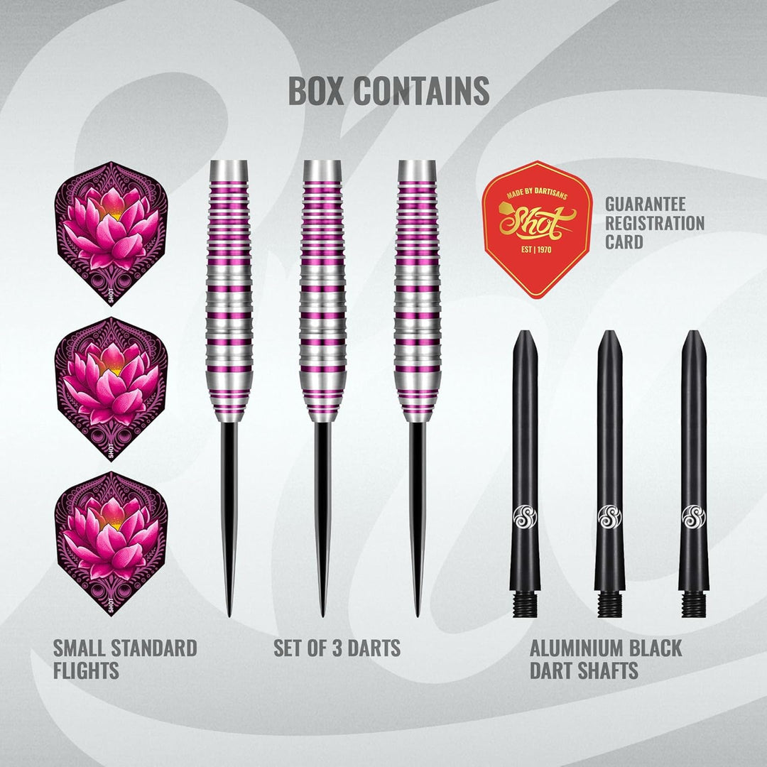 Shot! Zen Zuji Steel Tip Dart Set 80% Wolfram Pro Wurfpfeile Steel Tip Set Professional - Made in Ne