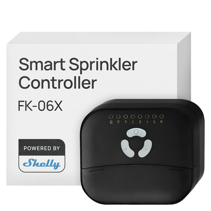 FRANKEVER Sprinkler Controller FK-06X - Smart Sprinkler Controller mit 6 Zonen, betrieben mit Shelly