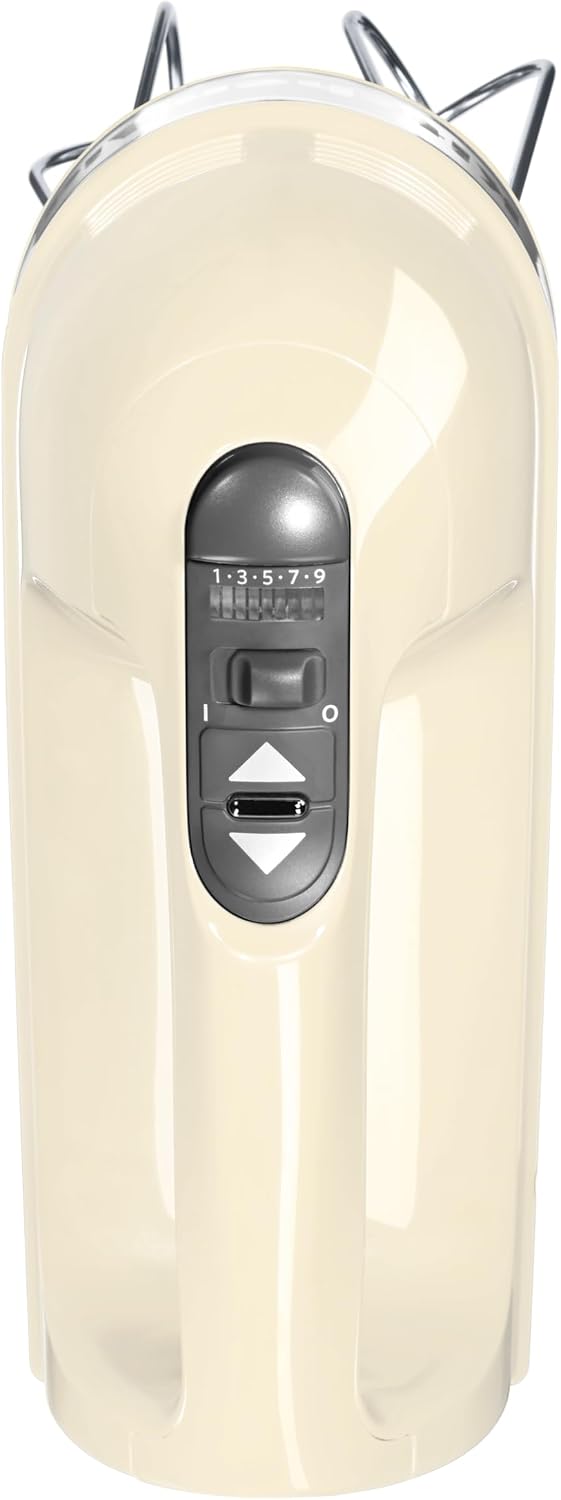 KitchenAid Handmixer 9 Stufen, 85W leiser DC-Motor mit Sanftanlauf, 6 Zubehörteile – Rühr-, Knethake