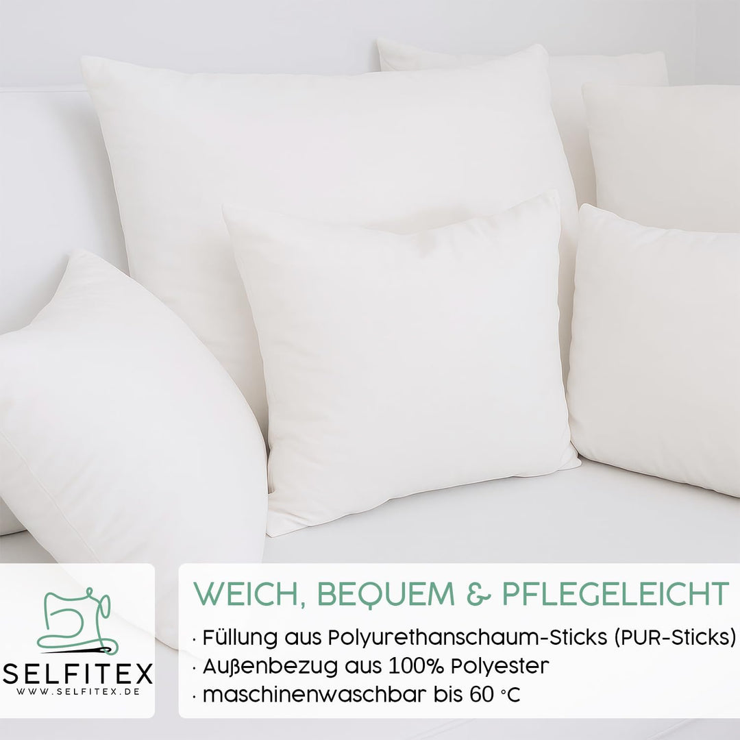 Selfitex 2er Set Bunte Sofakissen mit Füllung und Bezug 30x50, Luxus Sofakissen, farbenfrohes Couchk