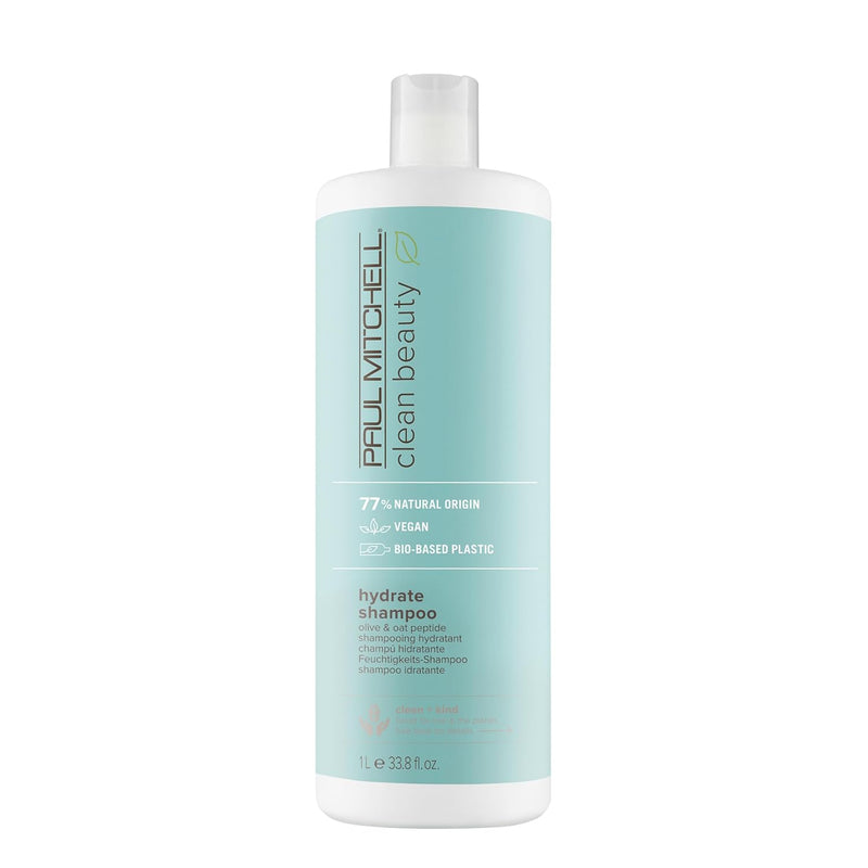 Paul Mitchell Clean Beauty Hydrate Shampoo – Reichhaltige Haar-Wäsche Mit Oliven-Öl, Feuchtigkeitssp