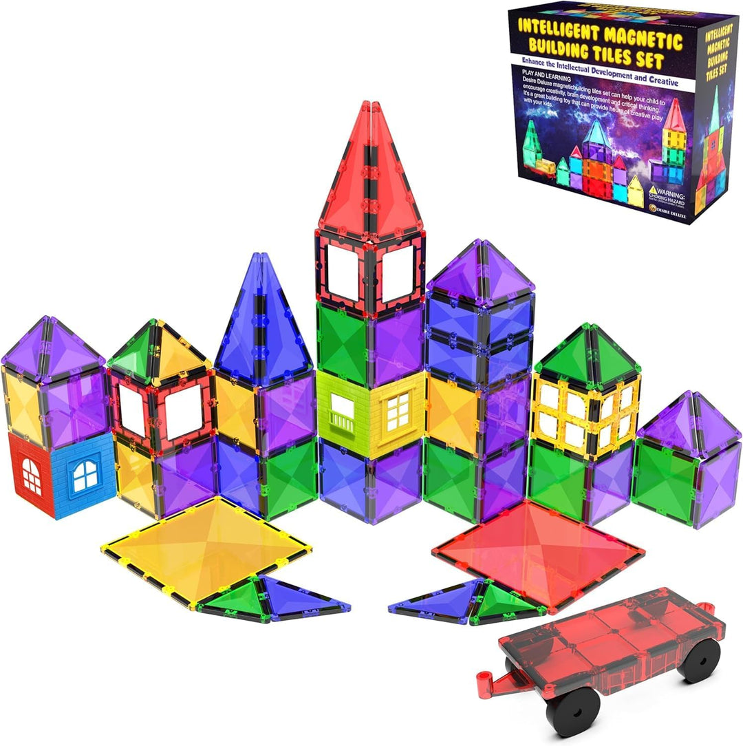 Desire Deluxe Magnetische Bausteine Magnet Montessori Spielzeug für Kinder, Magnetbausteine für Jung