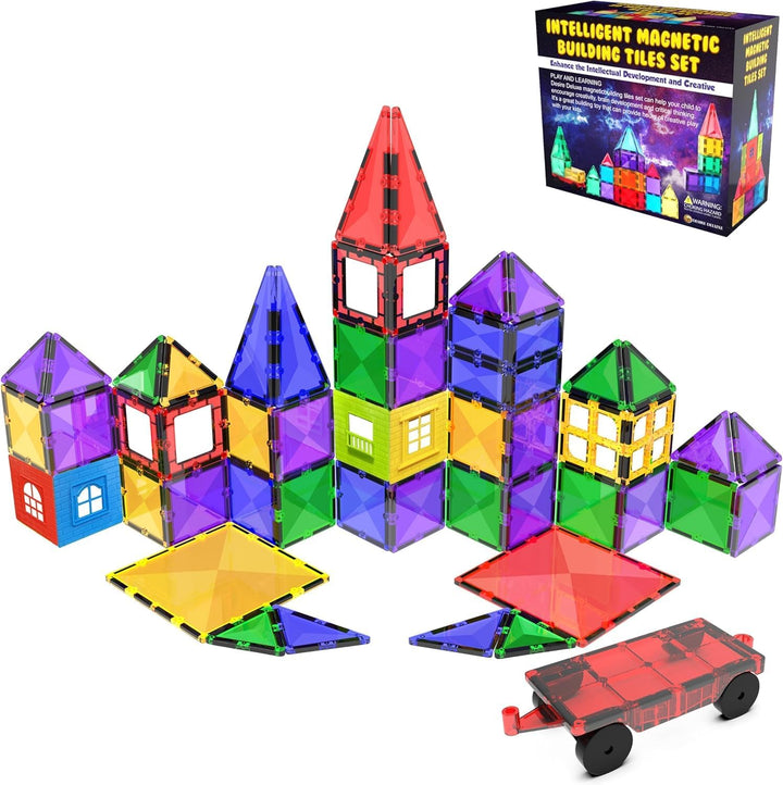 Desire Deluxe Magnetische Bausteine Magnet Montessori Spielzeug für Kinder, Magnetbausteine für Jung