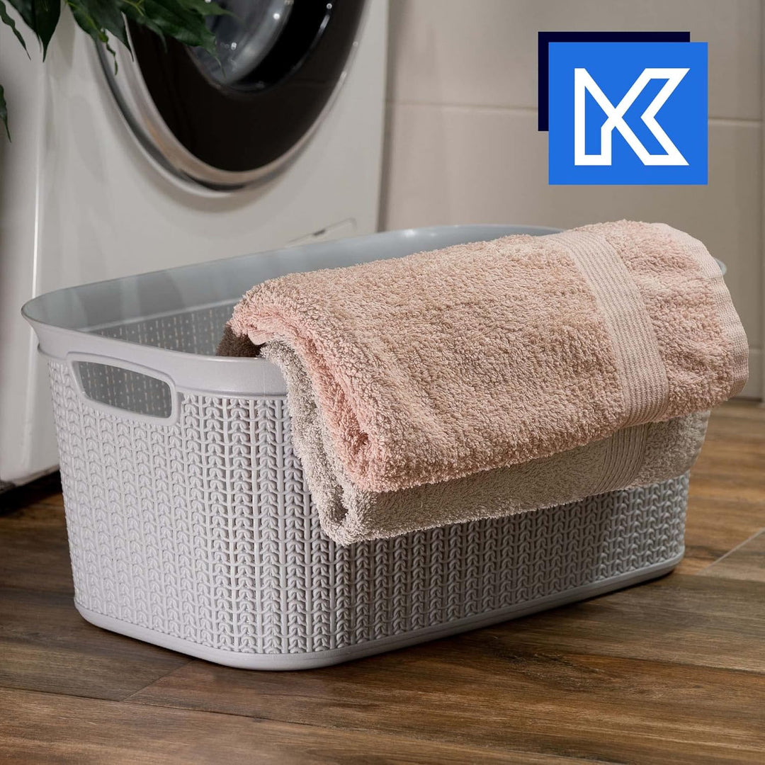 KADAX Wäschekorb, multifunktionaler Korb, 27 L, Wäschetruhe aus Kunststoff, Aufbewahrungskorb, Wäsch