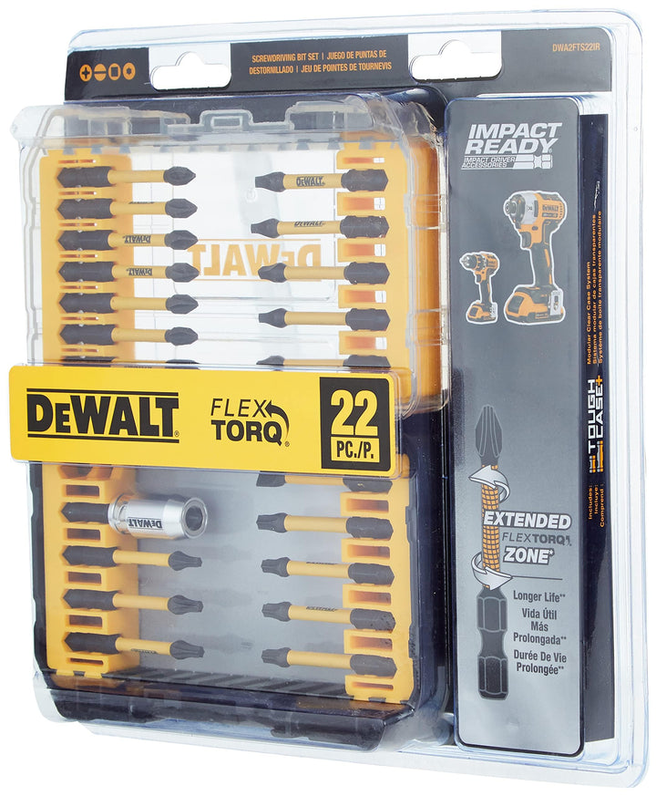 DEWALT FlexTorq Schlagschrauber-Bit-Set, 22-teilig (DWA2FTS22IR)