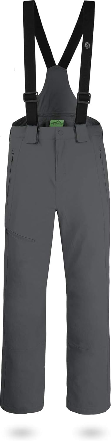 normani Outdoor Sports Herren Winter Softshellhose gefüttert mit abnehmbaren Hosenträgern und 4-Wege
